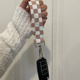 Caramel Checkered Keychain Set