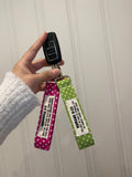 Bible verse keychain, Faith inspired key fob