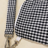 Black Plaid Keychain Set