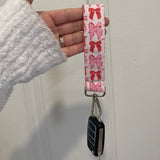 Pink Keychain with Bows