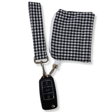 Black Plaid Keychain Set