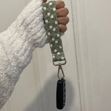 Olive Checkered Keychain Set