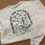 Wildflowers White Crewneck Sweatshirt