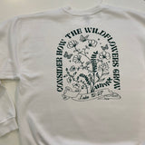 Wildflowers White Crewneck Sweatshirt