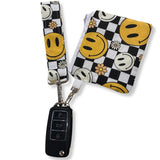 Checkered Smiles Keychain Set