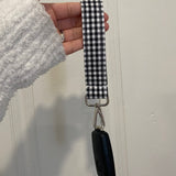 Black Plaid Keychain Set