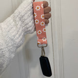 Coral Daisies Keychain Set