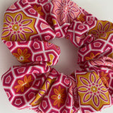 Geometric Pink Scrunchie
