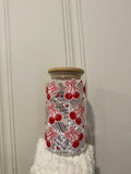 Cherry Bows Glass Tumbler Cup