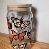 Boho Butterflies Glass Tumbler