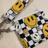 Checkered Smiles Keychain Set