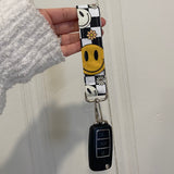 Checkered Smiles Keychain