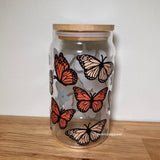 Boho Butterflies Glass Tumbler