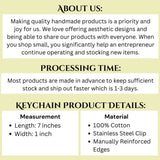 Green Daisies Keychain