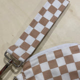 Caramel Checkered Keychain Set