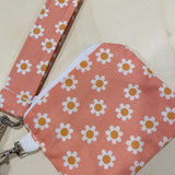 Coral Daisies Keychain Set