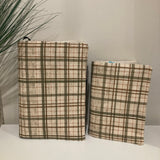 Plaid Bible Cover Olive Beige Neutral