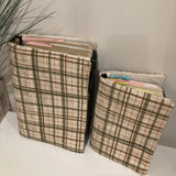 Plaid Bible Cover Olive Beige Neutral
