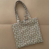 Mocha Brown Hearts Tote Bag