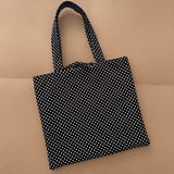 Black Polka Dot Tote Bag
