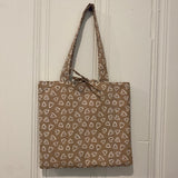 Mocha Brown Hearts Tote Bag