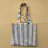 Neutral Striped Tote Bag