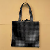 Black Polka Dot Tote Bag