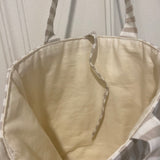 Neutral Striped Tote Bag