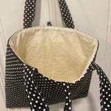 Black Polka Dot Tote Bag