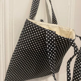 Black Polka Dot Tote Bag