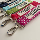 Bible verse keychain, Faith inspired key fob