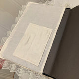 Handmade Bible Cover Lace trim, Custom size