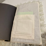 Handmade Bible Cover Lace trim, Custom size