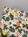 Bible Cover Sleeve, Handmade Citrus Orange Pattern