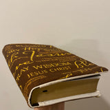 Handmade Bible Cover with Jesus Salvation lettering