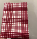 Burgundy Plaid Bible Cover