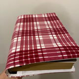 Burgundy Plaid Bible Cover