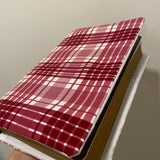 Burgundy Plaid Bible Cover