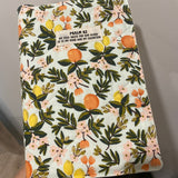 Bible Cover Sleeve, Handmade Citrus Orange Pattern
