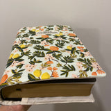 Bible Cover Sleeve, Handmade Citrus Orange Pattern
