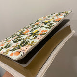 Bible Cover Sleeve, Handmade Citrus Orange Pattern