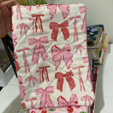 Bible Cover Sleeve, Handmade Pink Bows