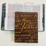 Handmade Bible Cover with Jesus Salvation lettering