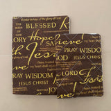 Handmade Bible Cover with Jesus Salvation lettering