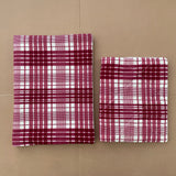 Burgundy Plaid Bible Cover