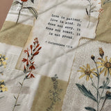 Bible Cover with Corinthians Verse Scripture Floral