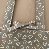 Mocha Brown Hearts Tote Bag