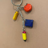 Keychain with Charms (School Theme)
