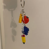 Keychain with Charms (School Theme)