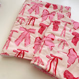 Bible Cover Sleeve, Handmade Pink Bows
